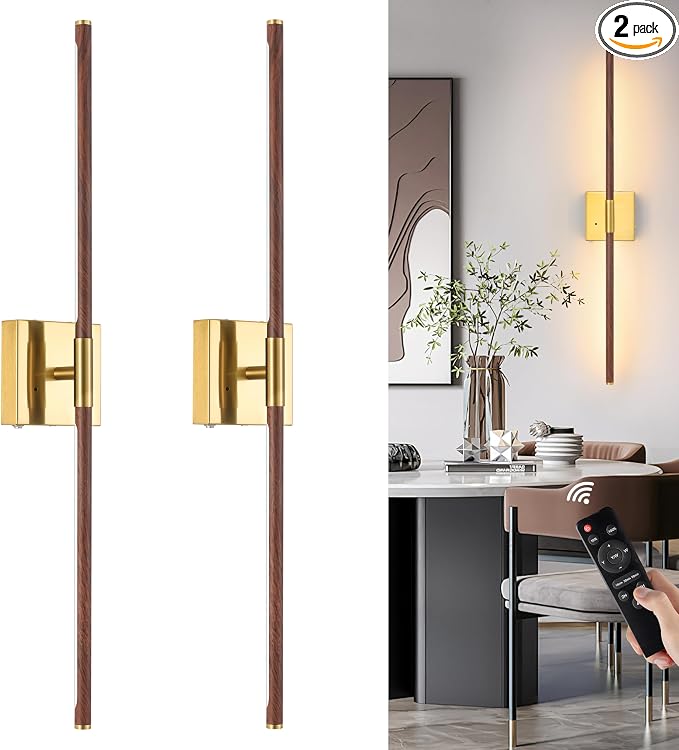 Morauroral Walnut Battery Operated Wall Sconce by Morauroral