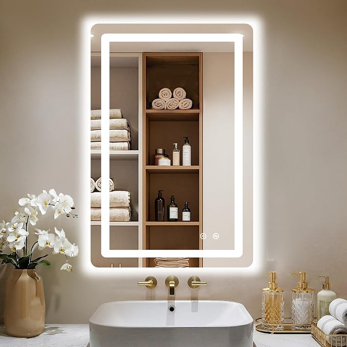 LED Bathroom Mirror, Smart Anti-Fog, Stepless Dimmable by LawadaMirror