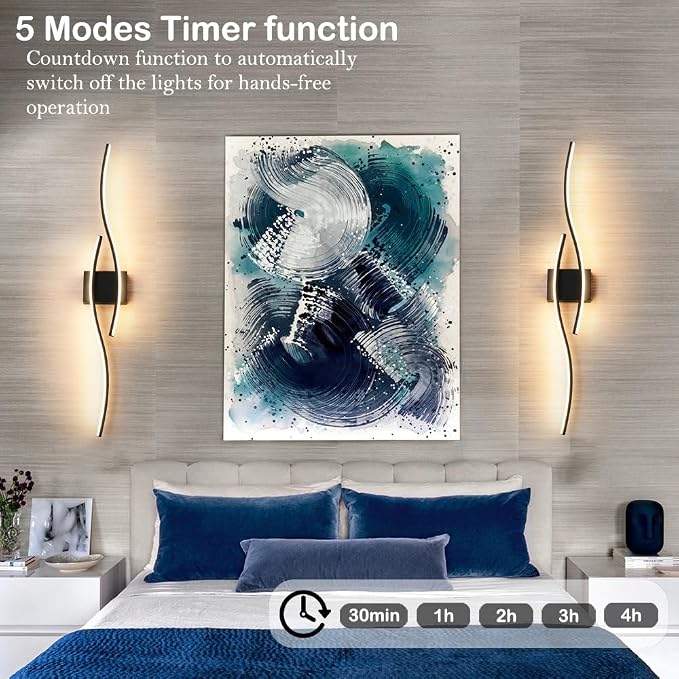 Daunton Hardwired Modern Wall Sconce Set of Two - Image 5