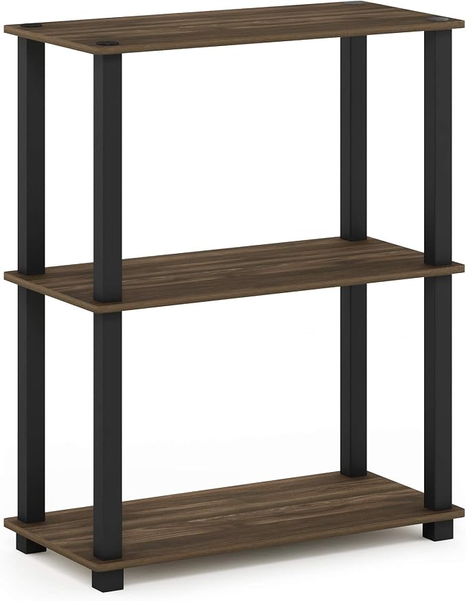 Furinno TURN-S-TUBE Storage Shelves, 3-Tier Book Shelf, Corner Shelf, Toolless - Image 5