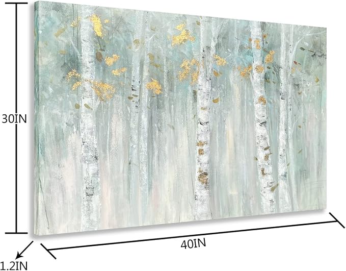 Yihui Arts Birch Tree Canvas Wall Art - Image 2