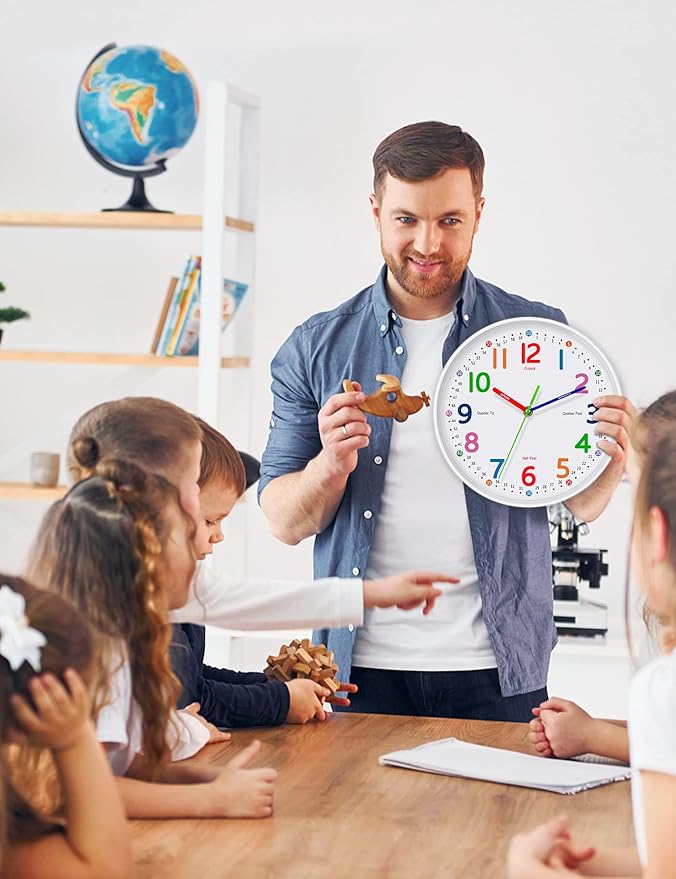 Silent Kids Wall Clock – Non-Ticking, Battery-Powered - Image 7