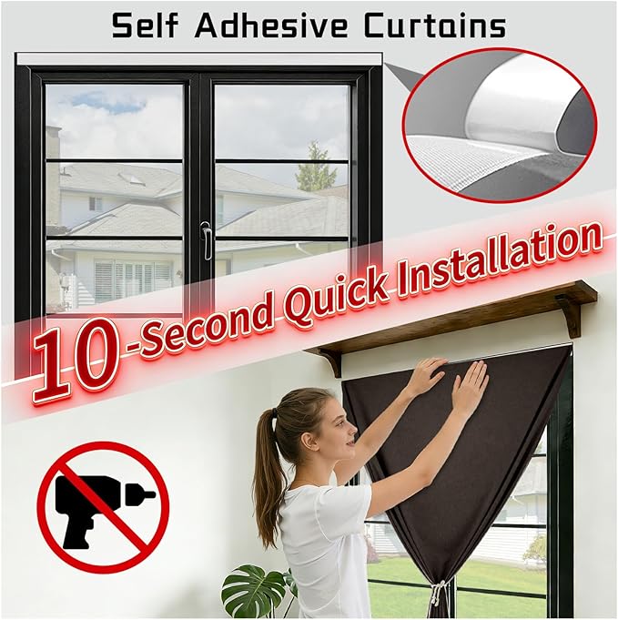 Self-Adhesive Total 100% Blackout Window Treatment - Image 3