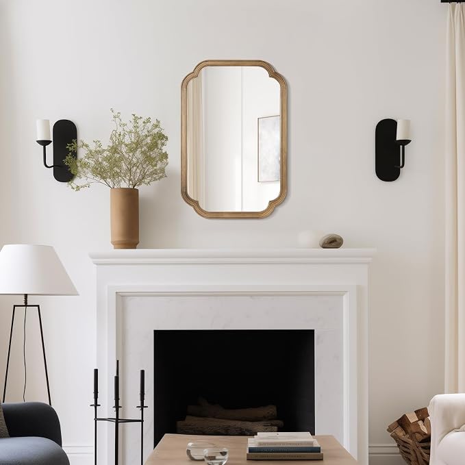 WallBeyond 20" x 30" Rounded Corner Arch Wall Mirror - Image 4