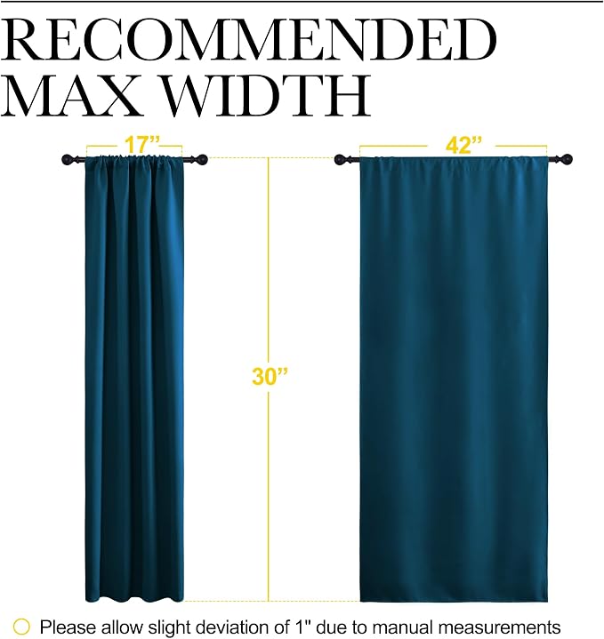 NICETOWN 2 Panels Blackout Curtains, Rod Pocket Thermal Insulated Drapes - Image 3