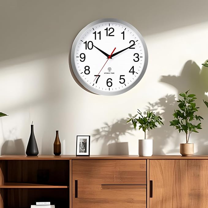 Rohioue Atomic Wall Clock Modern 10 Inch Battery Operated Analog Clock - Image 7