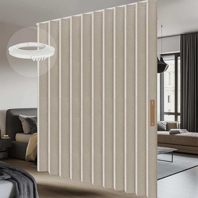 100% Blackout Room Divider Curtains Screen Partitions by AJAZZ