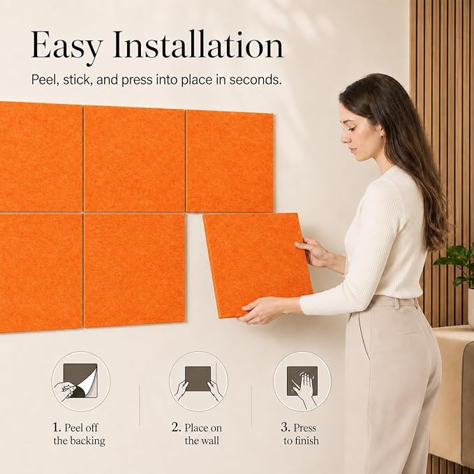 Large Cork Boards for Walls – 48" x 36" Self Adhesive Felt Wall Tiles - Image 3
