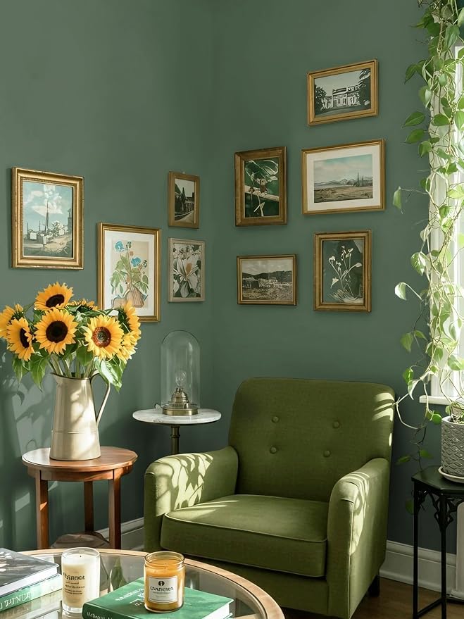 Dimoon 236''x17.7'' Green Peel and Stick Wallpaper Contact Paper Modern Self - Image 6