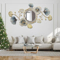 Metal Wall Mirrors Decor, Large Ginkgo Leaf Wall-Mounted Mirrors, Big Wall by zyiesrsq