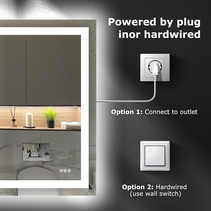 Hivone 40X36 LED Bathroom Mirror - Image 4