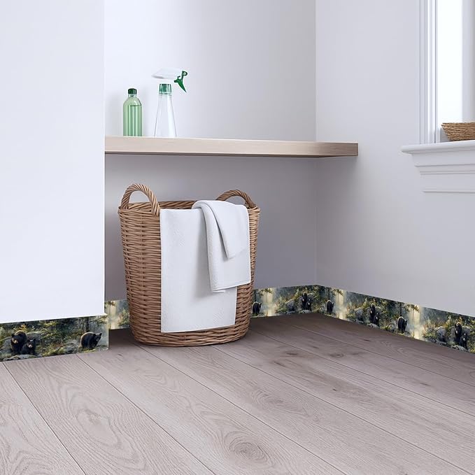 Forest Bear Wallpaper Border 196x4 Inch Peel and Stick Wall Border Self - Image 8
