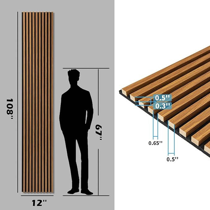 Art3d 4-Pack 108" x 12" Acoustic Wood Panels - Image 6