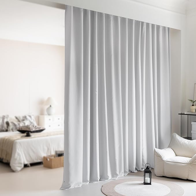 Room Divider Curtains, Floor to Floor Theater Curtains by KNEOQIT