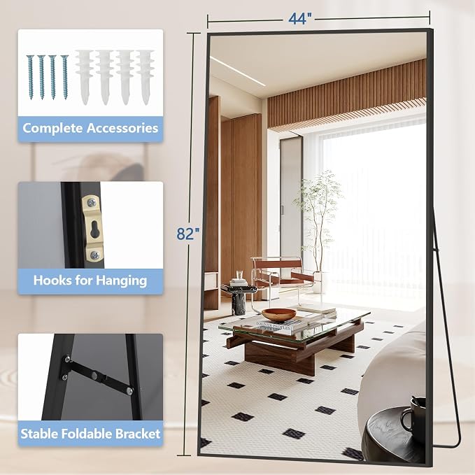 82"X44" Oversized Floor Mirror Full Length, Extra Large Standing Mirror - Image 6