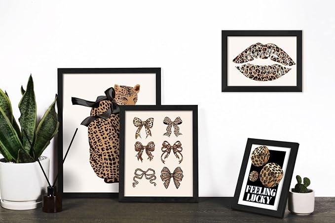 ANERZA 16 PCS Framed Leopard Wall Art Decor, Cheetah Wall Prints - Image 5