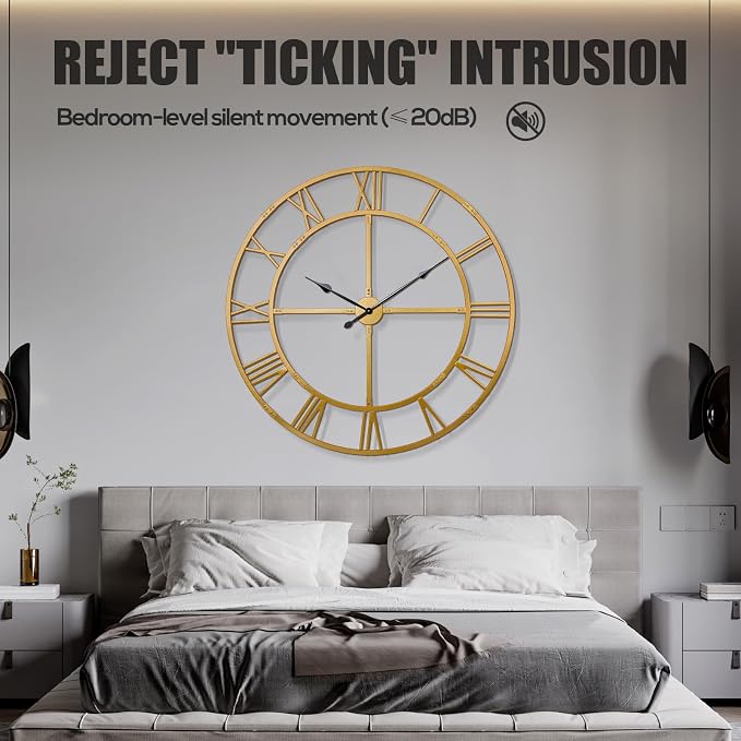 48 inch Large Wall Clock for Living Room Decor – Easy-Assembly Silent - Image 4