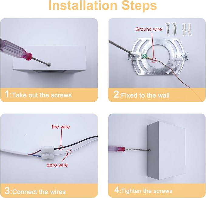 KICAAO LED Wall Sconces Set of Two, 12W Modern Wall Lamp, Hardwired Aluminum - Image 7