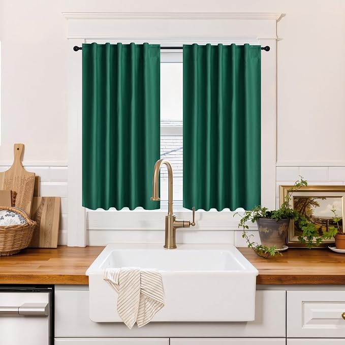 RYB HOME 100% Blackout Short Curtains by RYBHOME