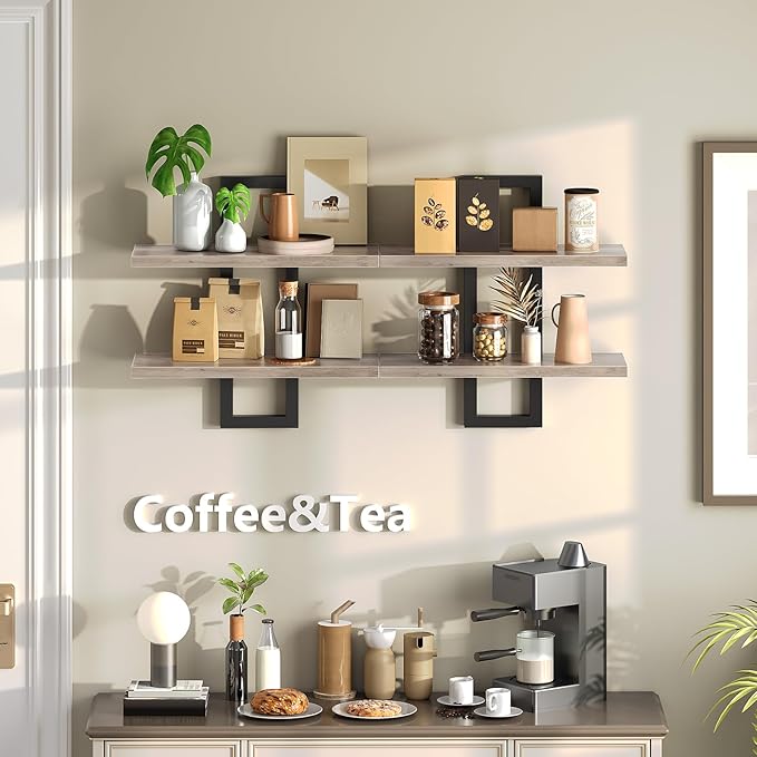 HOOBRO Floating Shelves, 15 Inch Wall Shelf Set of 2, Wall Mounted Storage - Image 5