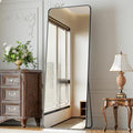 XRAMFY 65"x24" Floor Full Length Mirror Standing Full Body Rounded Corner by XRAMFY