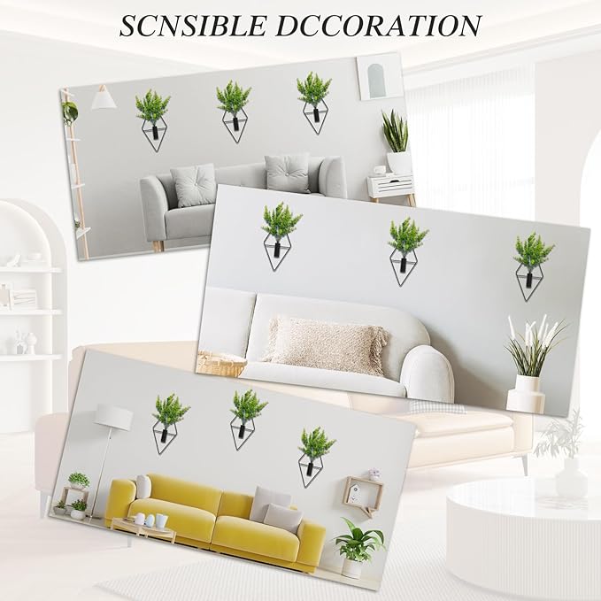 3 Pcs Wall Plants Artificial Decor, Boho Wall Decor, Home Office Living Room - Image 5
