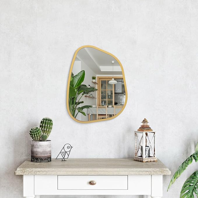 Irregular Asymmetrical Mirror Wall Mounted, Unique Vanity Mirror, Shaped - Image 4