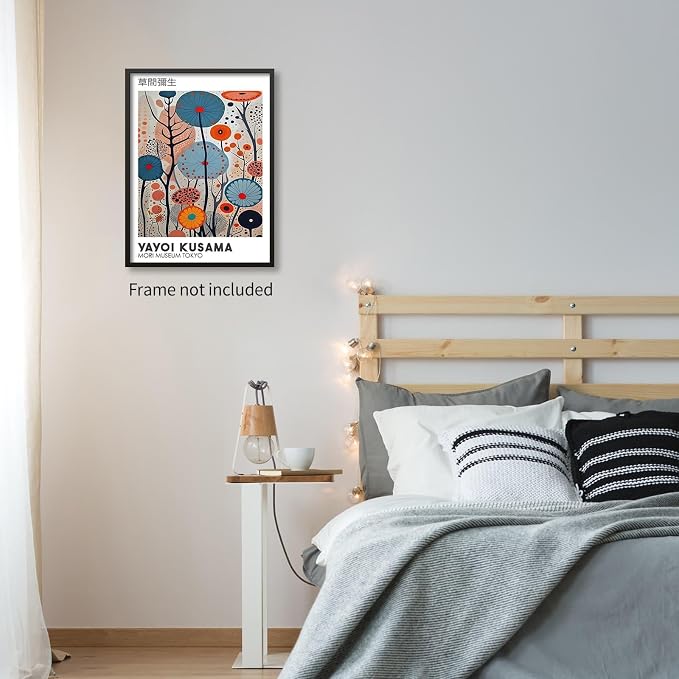 Yayoi Kusama Canvas Wall Art Vintage Japanese Painting Posters Tokyo Aesthetic - Image 3