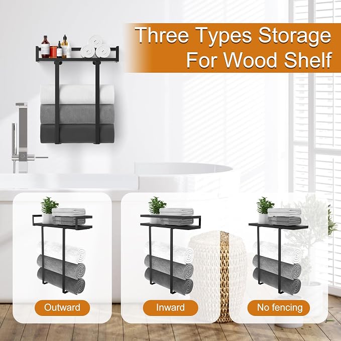 Towel Racks for Bathroom Wall Mounted, Xstydes Metal Towel Holder - Image 7