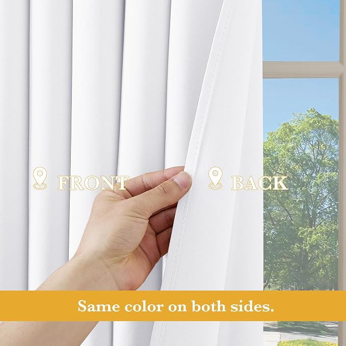 RYB HOME Blackout Thermal Insulated Curtains, Portable Curtain - Image 5