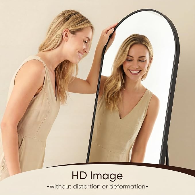 Antok 86" x46” Arched Full Length Floor Mirror, Free Standing/Wall Mount/Leaning - Image 6