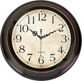 Vintage Wall Clock 16 Inch Quartz Silent Non-Ticking Analog Clock Battery by Comfytune