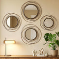 Hicarer 4 Pcs Decorative Wall Mirror Round Modern Circle Mounted Mirror Metal by Hicarer