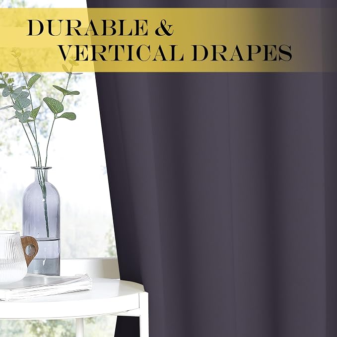 NICETOWN Blackout Curtains 54 Inches Long, Thermal Insulated Room Darkening - Image 3