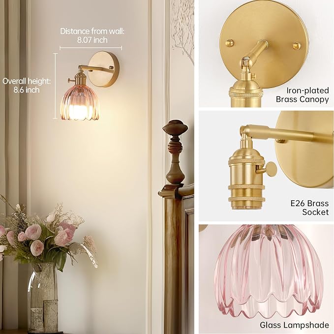 Shenmoyl Vintage 5000 mAh Battery Operated Wall Sconce - Image 5