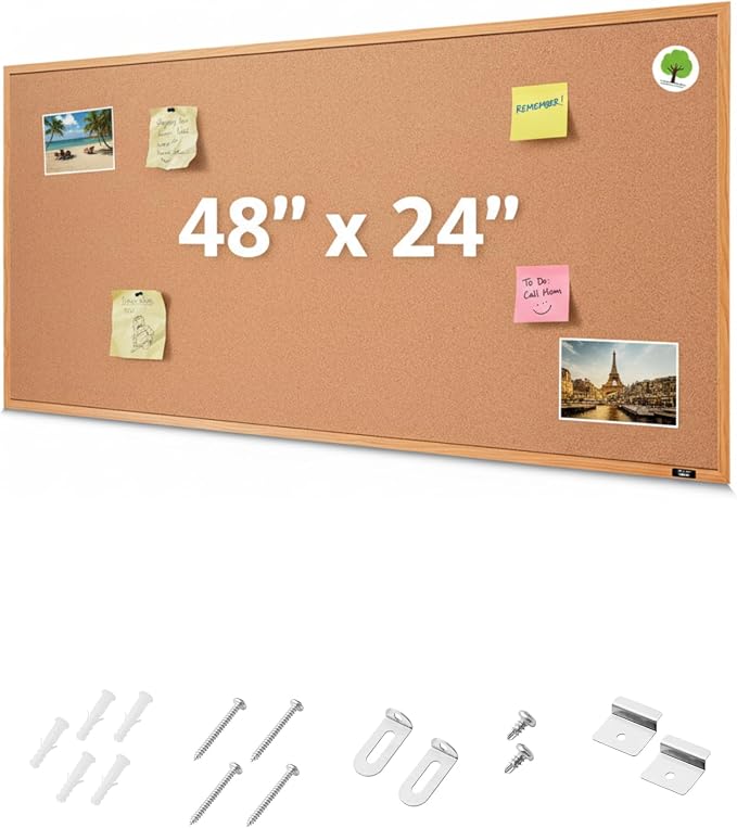 Mr. Pen- Cork Board, Wood Frame, Cork Bulletin Board, Push Pin Board, Cork by MrPen