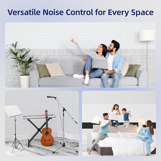 Vieshful Self Adhesive Acoustic Panels – 12"x12"x0.4" High-Density Soundproof - Image 4