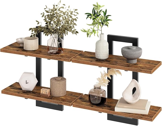 HOOBRO Floating Shelves, 15 Inch Wall Shelf Set of 2, Wall Mounted Storage - Image 10