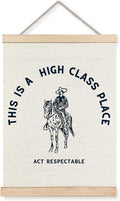 Foritho Funny Western Cowboy Poster Wall Art Framed, This Is A High Class Place by Unknown