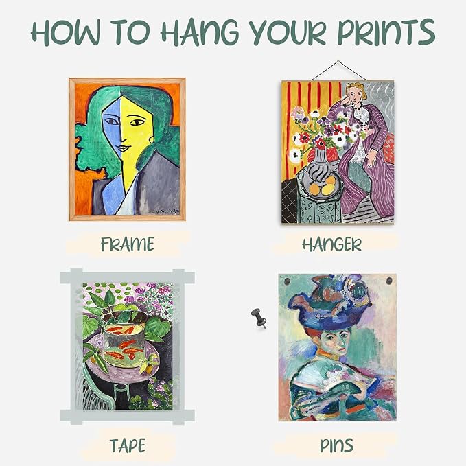KBKBART Matisse Wall Art Prints Set of 12, Matisse Eclectic Wall Decor - Image 3