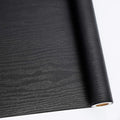 Abyssaly Black Wood Peel and Stick Paper 17.7 in X 413 in Decorative by Abyssaly