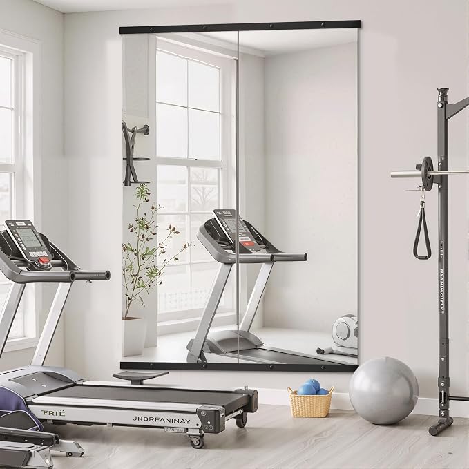 TRAHOME Home Gym Mirror for Wall, Glass Frameless Body Large Mirror for Home Gym - Image 2