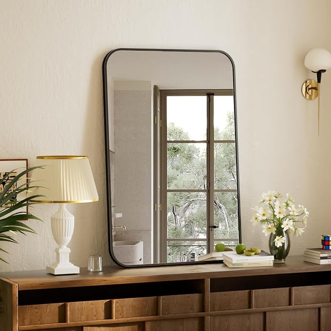 BEAUTYPEAK 24" x 36" Rectangular Aluminum Alloy Frame Wall Mounted Bathroom - Image 7