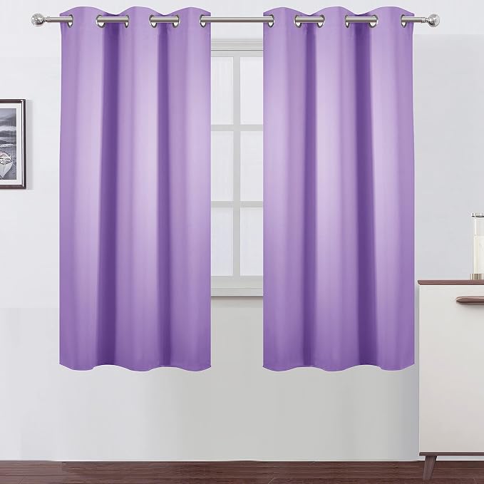 LEMOMO Blackout Curtains 38 x 54 inch/Lavender Curtains Set of 2 Panels/Thermal by Lemomo