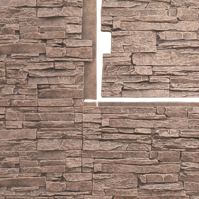 EverStone Canyon Ridge Faux Stone Panel, 45 3/4"W x 24 1/2"H x 1 1/4"D - Image 9