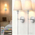 DORESshop Battery Operated Wall Sconce Set of 2, 7 Color Wireless Wall Light by DORESshop