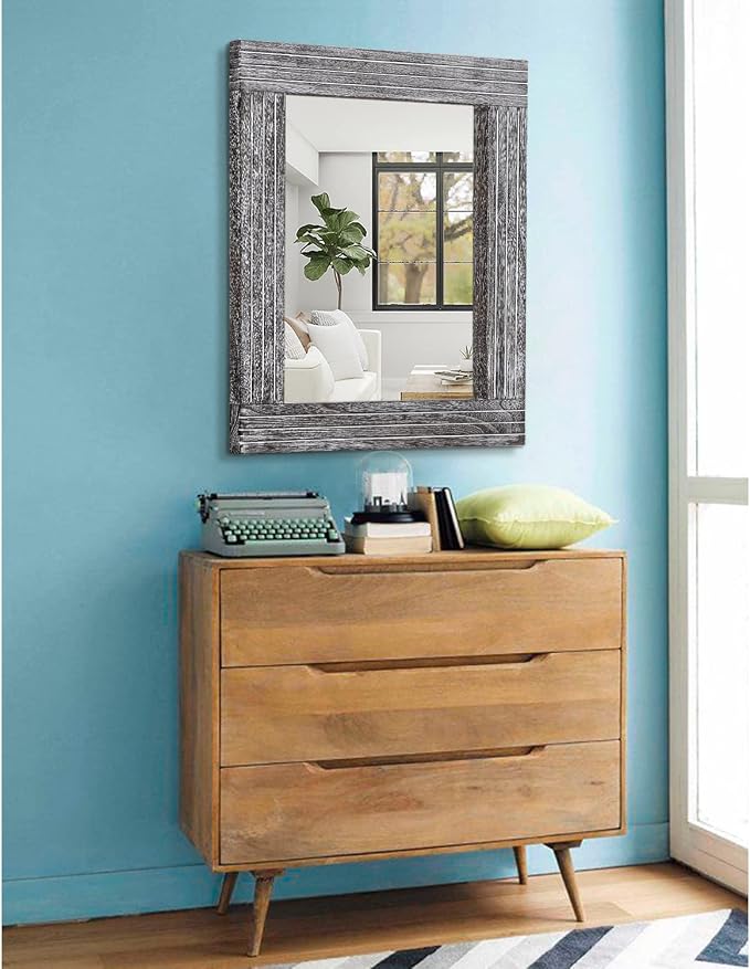 Rustic Wall Mirror Farmhouse, - Image 4