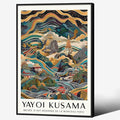 Yayoi Kusama Black Framed Wall Art Vintage Japanese Poster 16X24 in Abstract by Heltrappe