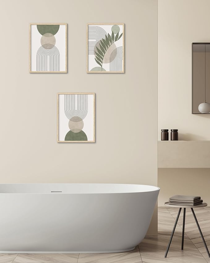 HesenDot Unframed Boho Sage Green Canvas Prints, 12x16in Botanical Line Wall Art - Image 7