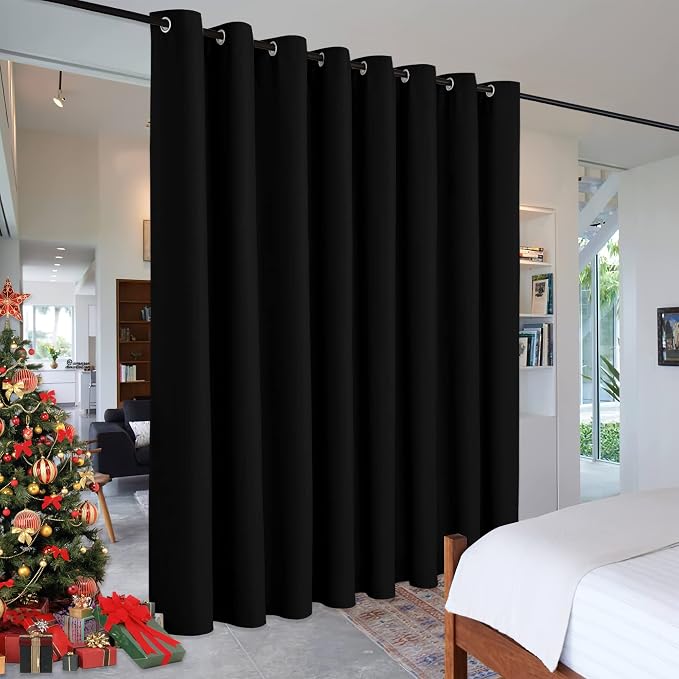 RYB HOME Extra Wide Curtains for Divider Room Separation Soundproof Temporary by RYBHOME